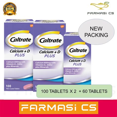 Caltrate Calcium D Plus 100 Tablets X 2 Bottles 60 Tablets Exp 09