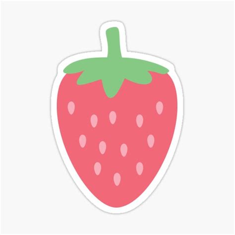 Strawberry Kawaii Cute Red Pink Sticker By Candymoondesign Redbubble