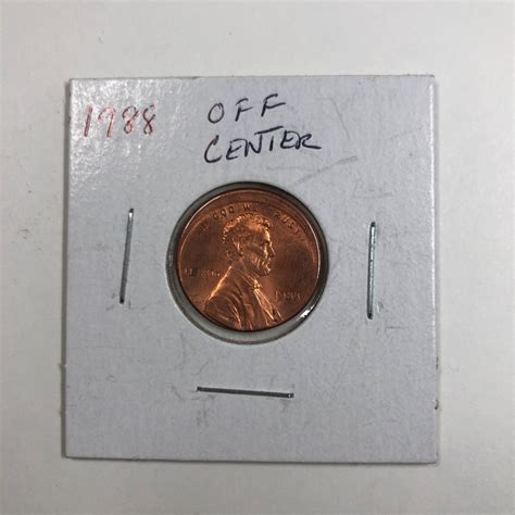 P Lincoln Cent Struck Off Center Error Coin Property Room