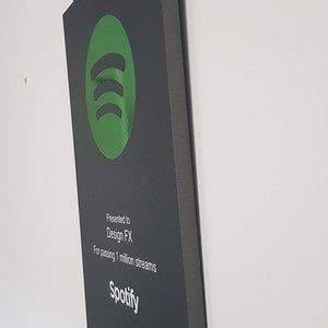 Custom Designed Personalized Spotify Streams Milestone Award Etsy Uk