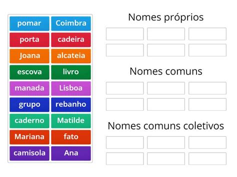 Gram Tica Classe Dos Nomes Organizza Per Gruppo