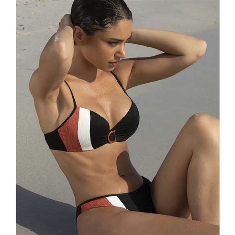 Lise Charmel Bademode Chic Aquatique Bikini Slip Schwarz Braun Abb