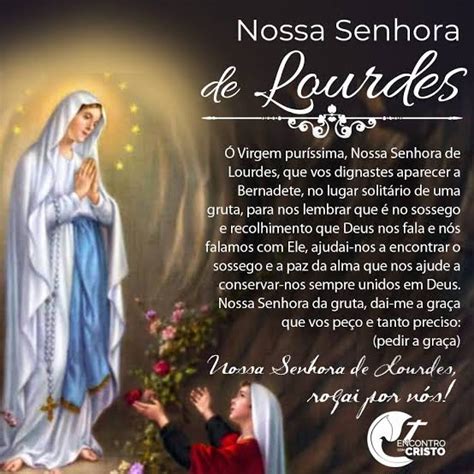 Ora O E Novena Nossa Senhora De Lourdes Pela Cura Dos Enfermos