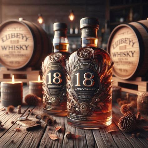 18th Anniversary Bottle Whisky Birthday Social Media Avatar Template