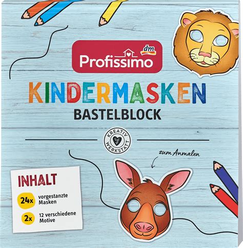 Profissimo Kindermasken Bastelblock St Dm At