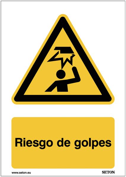 Señal Iso 7010 A3 A4 A5 Riesgo De Golpes W020 Seton