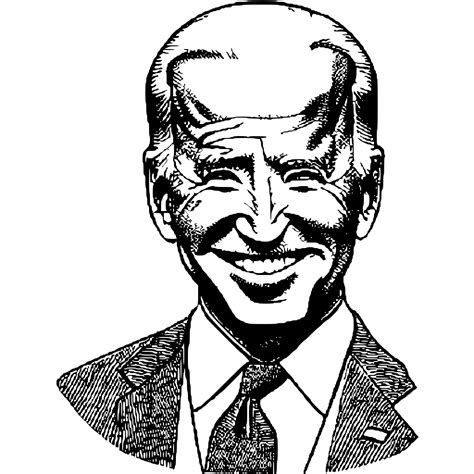 Coloring Page President Biden Creative Fabrica