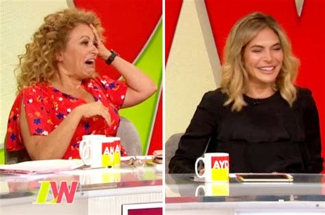 Loose Women Robbie Williams Wife Ayda Field Kicks Nadia Sawalha In