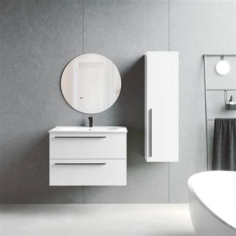 Mueble de baño con lavabo Mia blanco 80x45 cm Leroy Merlin