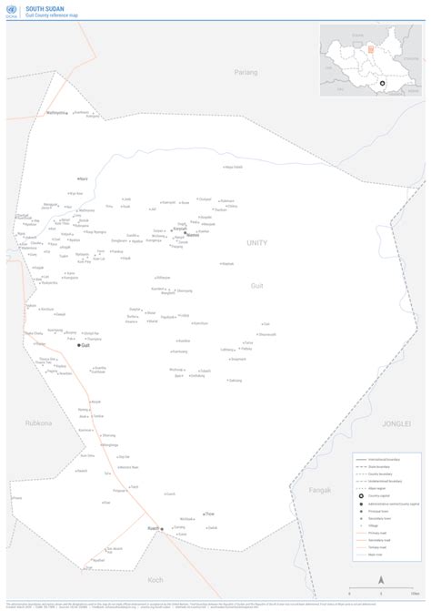 South Sudan Guit County Reference Map As Of March 2020 Ocha