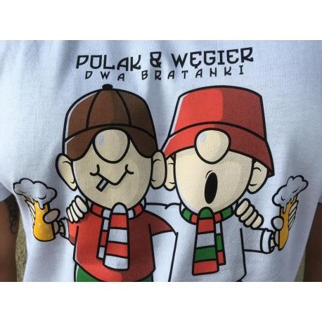 Koszulka patriotyczna męska biała Polska Węgry Grafika patriotyczna