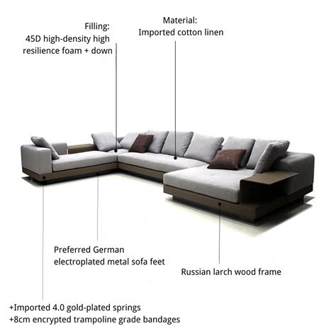 italy luxury connelly  shape corner sectional sofa hooseng furniture