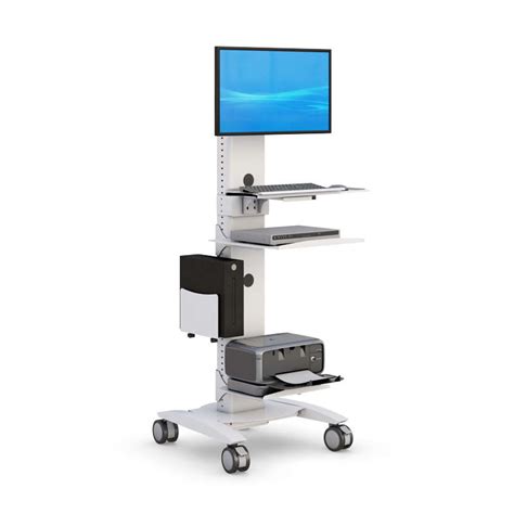 Ergonomic Dual Monitor Floor Stand - AFC INDUSTRIES PA