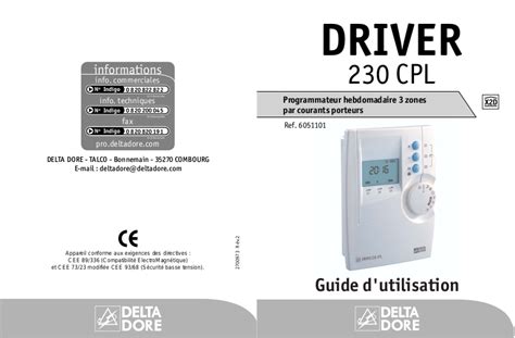 DELTA DORE DRIVER 230 CPL User Manual