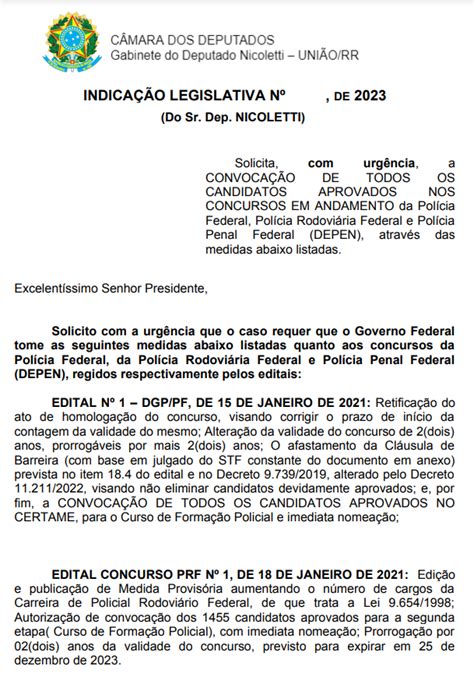 Concursos Policiais Parlamentar Quer Convocação De Excedentes