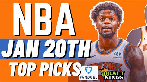 NBA Dfs DraftKings Fanduel Prize Picks Friday 1 20 2023 YouTube