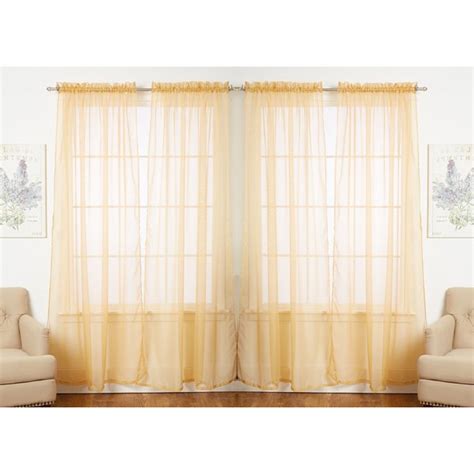 Jandv Textiles 4 Pieces Sheer Solid Sheer Window Curtains 84 Window