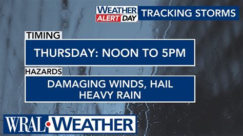 North Carolina Forecast Damaging Winds Heavy Rain Likely For Thursday S Wral Weather Alert Day