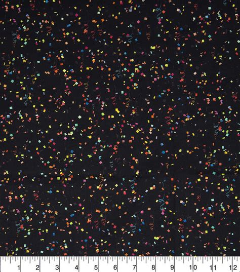 Confetti Streamer Black Celebration Cotton Fabric Joann