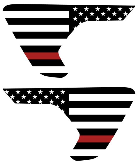 Thin Red Line Flag Vent Decals Rebel Decal