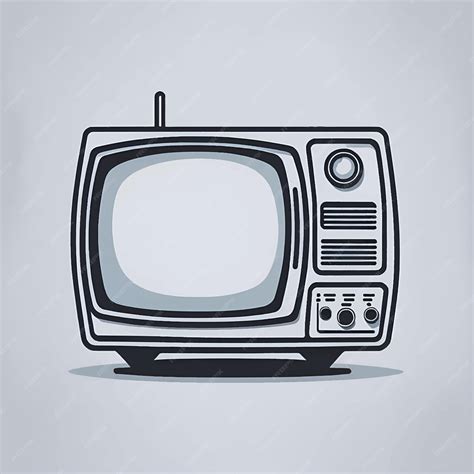 Ilustración de la vieja televisión vintage estilo retro diseño de