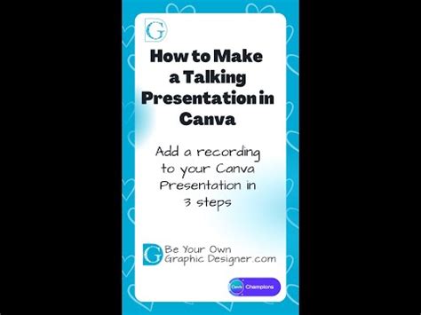 How To Make A Canva Talking Presentation Vertical YouTube