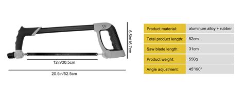 Stanew Inch Adjustable Hacksaw Frame Set With Tpis