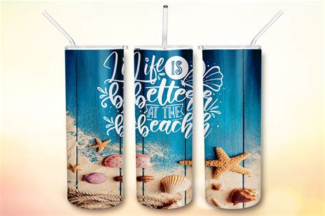 Beach Tumbler Sublimation Design Graphic By Bonnydesign · Creative Fabrica