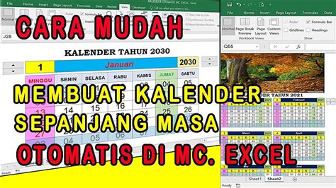 Cara Buat Kalender Keren Di Excel YouTube