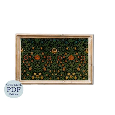 Marigold By William Morris Cross Stitch Pattern Marigold By Etsy