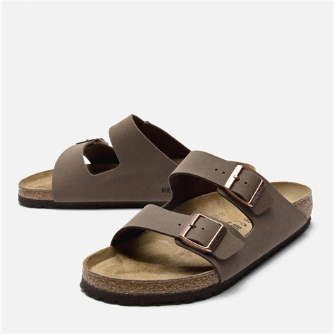 Birkenstock Arizona Birko Flor Nubuck Sandals Stone