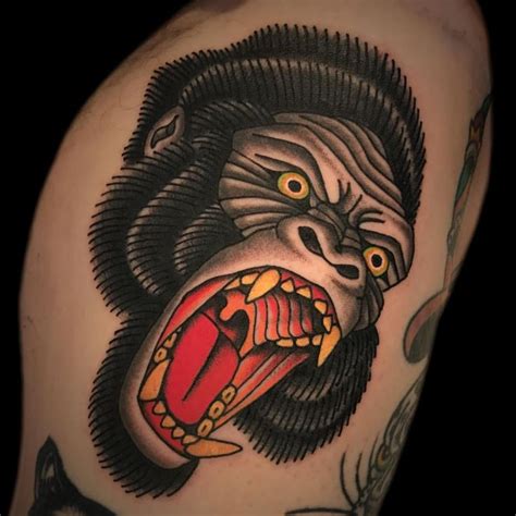 50++ Awesome Traditional gorilla chest tattoo image HD