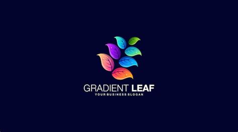 Premium Vector Gradient Leafs Logo Vector Template Design