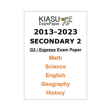 2013 2022 2023 2024 Secondary 2 Sec 2 G3 Express Math English Science