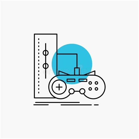 Game Gamepad Joystick Play Playstation Line Icon Stock Vector