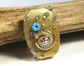 Handmade Lampwork Glass Ammonite Focal Bead Artisan Lampwork Bead