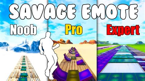 Savage Emote Noob Vs Pro Vs Expert Fortnite Music Blocks Youtube