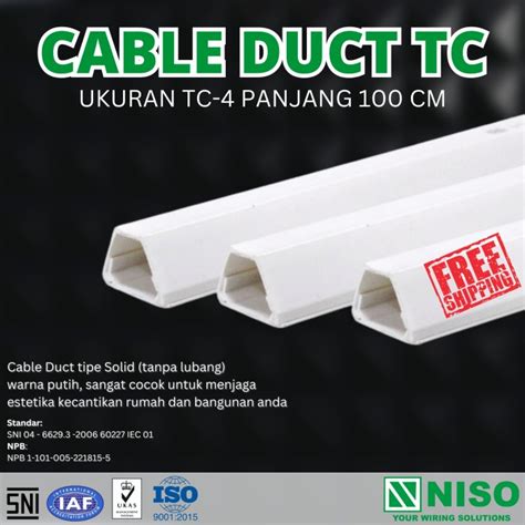 Jual NISO KABEL PROTEKTOR TC4 PROTECTOR CABLE TC 4 PENUTUP DUCT TC