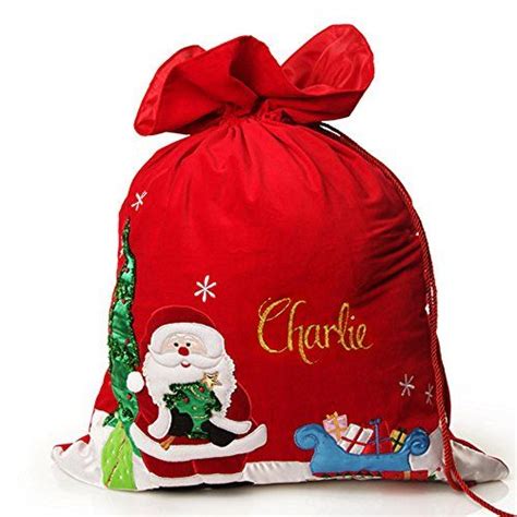 Personalised Deluxe Velvet Santa Sack Christmas Stockings