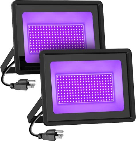 Xycn Pack W Led Black Lights Outdoor Nm To Nm Flood