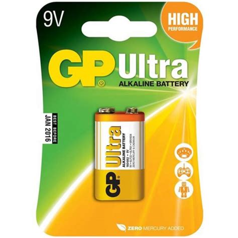 Gp 9v Ultra Alkaline Pack Of 1 Premier Batteries