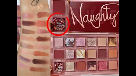 HUDA BEAUTY Naughty Nude Palette SWATCHES YouTube