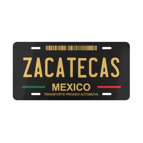 Guanajuato License Plate Modern Black Mexican State Car Plate Placas