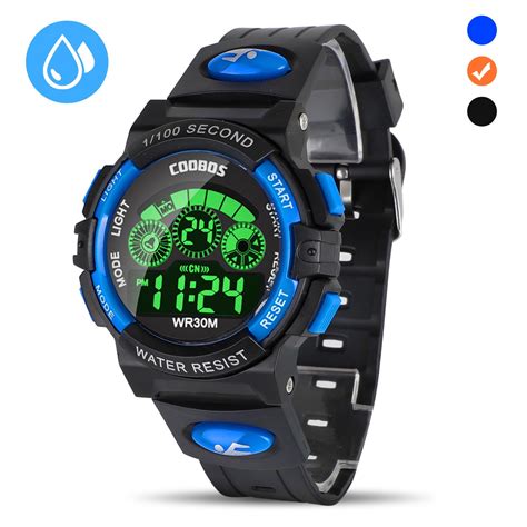 Digital Watch, Boys Sports Waterproof Led Watches with Alarm, Stopwatch ...