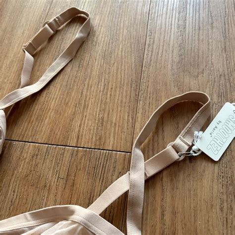 Aerie Tops Aerie Racerback Mesh Tank Bodysuit Nude Beige Nwt Womens