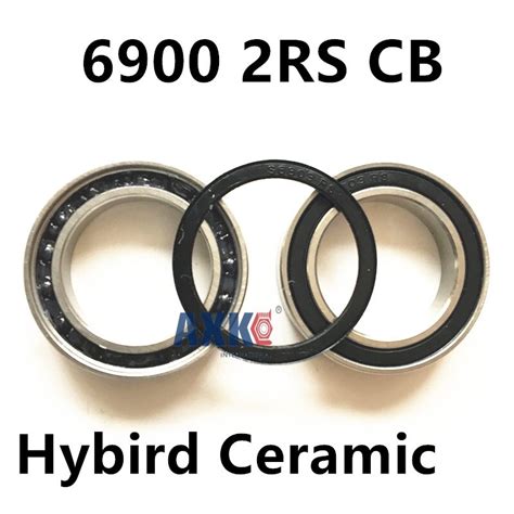 2pcs Rubber Sealed 440 Stainless Steel Hybrid Ceramic Ball Bearings