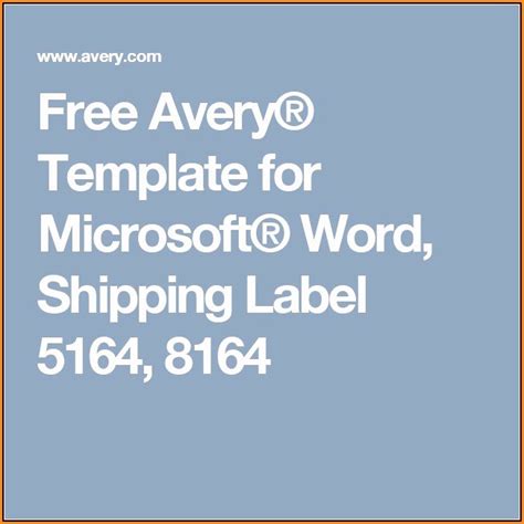 Avery Labels Template 18163