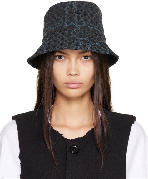 Engineered Garments Black Jacquard Bucket Hat Engineered Garments