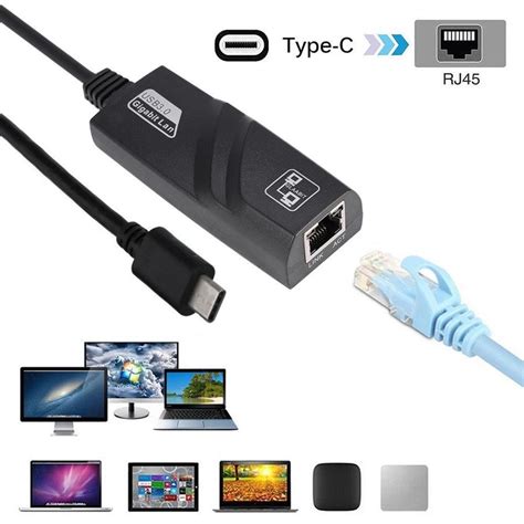 Usb C To Ethernet Adapter Rj45 To Usb C Thunderbolt 3 Type C Gigabit