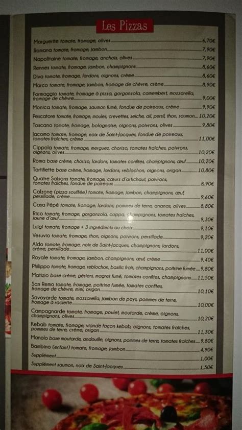 Menu At La Villa Restaurant Noyal Sur Vilaine